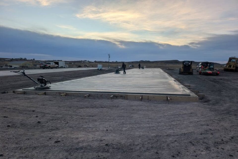 Large Concrete foundation