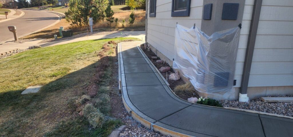New Sidewalk around house