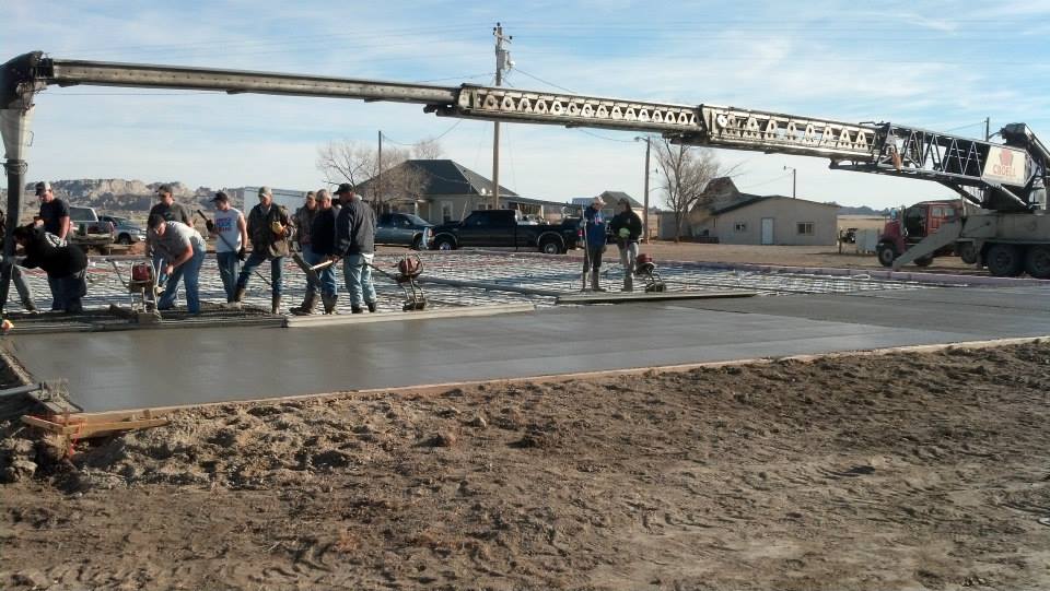 Concrete construction project