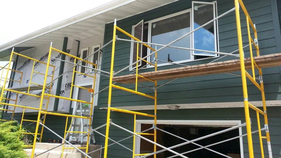 New siding on a house